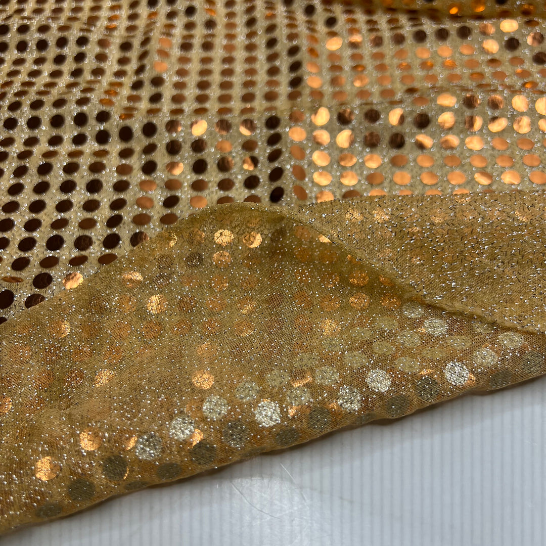 Copper Goddess - Sequins Poly Knit - Copper - 1.75M Bundle