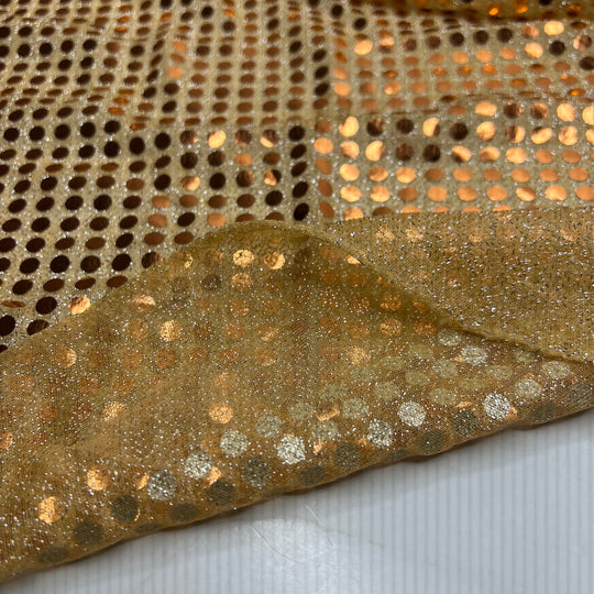 Copper Goddess - Sequins Poly Knit - Copper - 1.75M Bundle