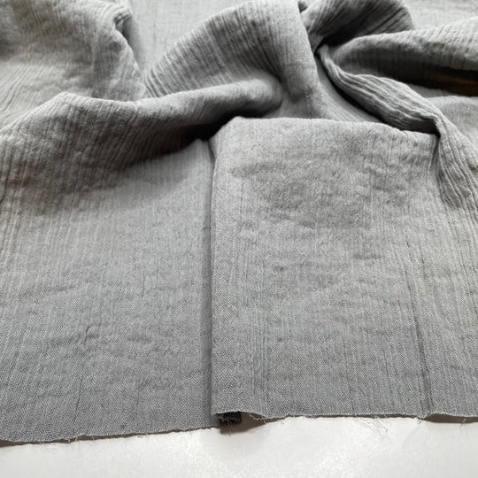 Foggy Monday Morning - Crinkle Organic Cotton Knit - Grey - 0.6M Bundle