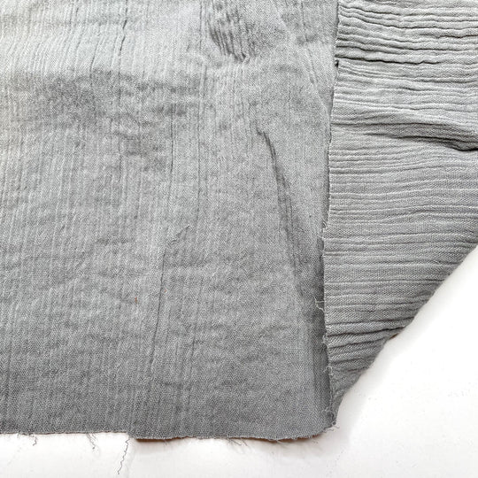 Foggy Monday Morning - Crinkle Organic Cotton Knit - Grey - 0.6M Bundle
