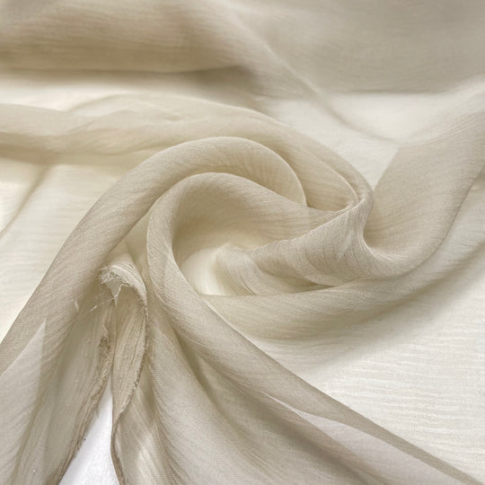 In The Buff - Crinkle Chiffon Silk Woven - Light Beige - 1.1M Bundle