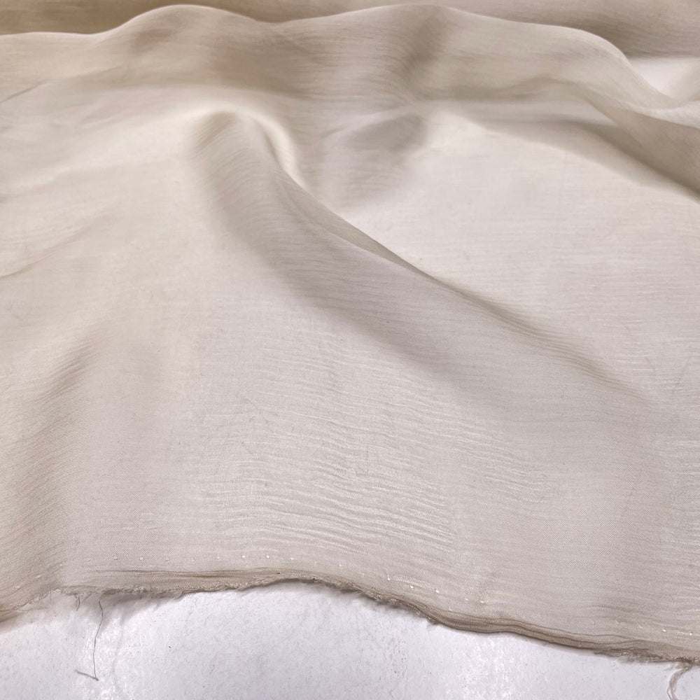 In The Buff - Crinkle Chiffon Silk Woven - Light Beige - 1.1M Bundle