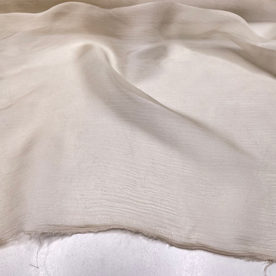 In The Buff - Crinkle Chiffon Silk Woven - Light Beige - 1.1M Bundle