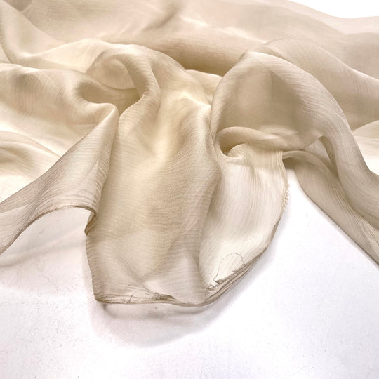 In The Buff - Crinkle Chiffon Silk Woven - Light Beige - 1.1M Bundle