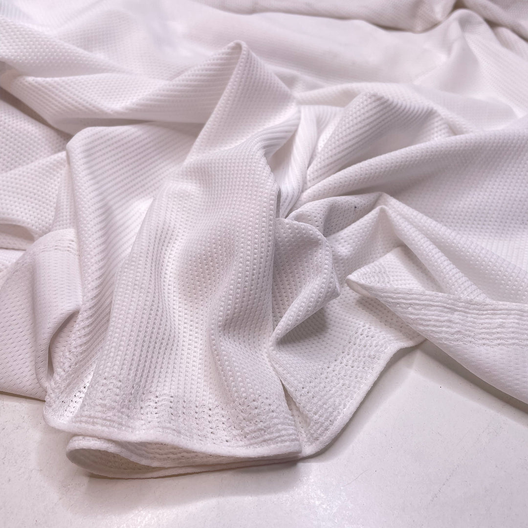 Beautifully Basic - Sport Mesh Poly/Spandex Knit - White - 1M Bundle