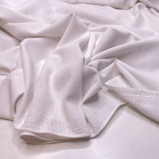 Beautifully Basic - Sport Mesh Poly/Spandex Knit - White - 1M Bundle