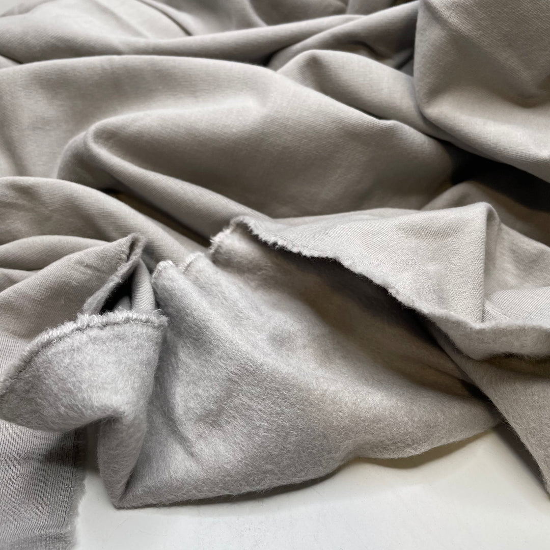 Ostrich Down - Jersey Fleece Bamboo Blend Knit - Light Grey - 1.6M Bundle