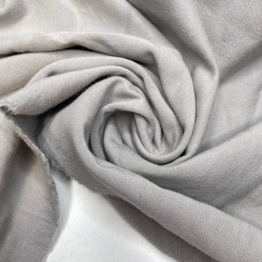 Ostrich Down - Jersey Fleece Bamboo Blend Knit - Light Grey - 1.6M Bundle