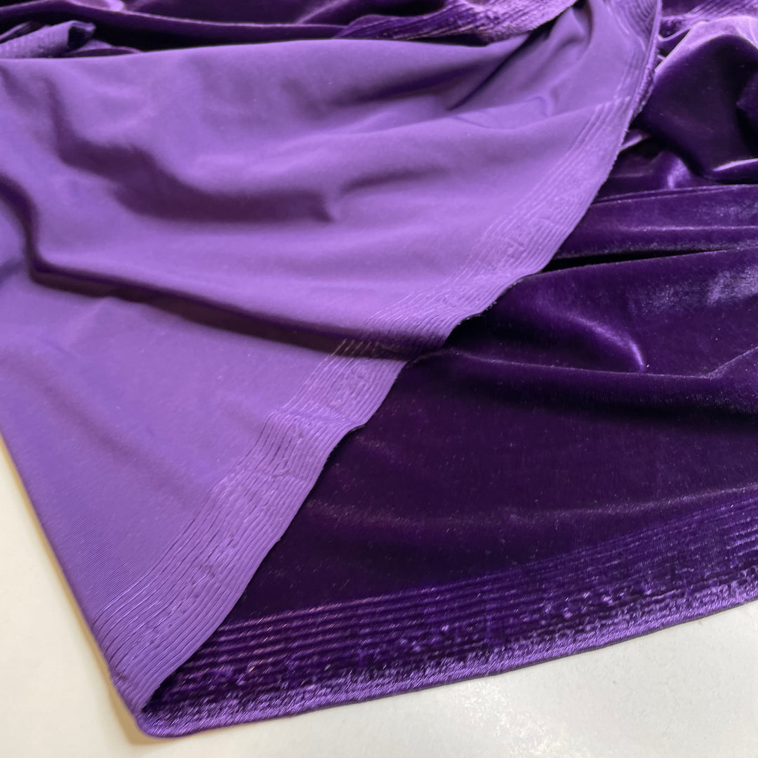 UB - Leading Lady - Knitted Velour Polyester Blend Knit - Purple - 4.2M Bundle