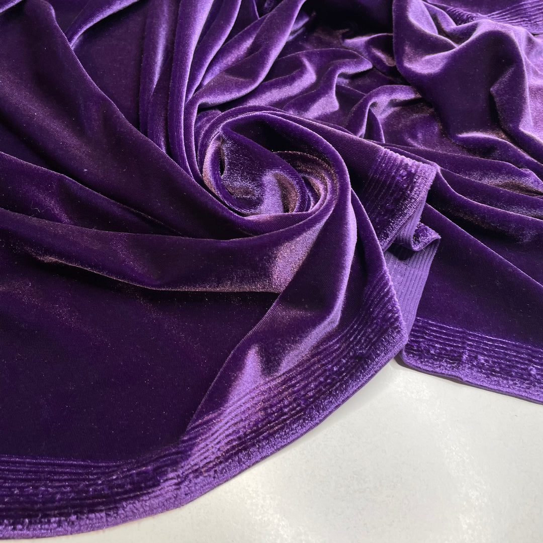 UB - Leading Lady - Knitted Velour Polyester Blend Knit - Purple - 4.2M Bundle