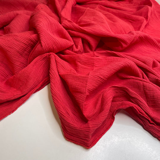 Easter Foil Wrapped Grapes - Crinkle Cotton Woven - Red - 1.2M Bundle