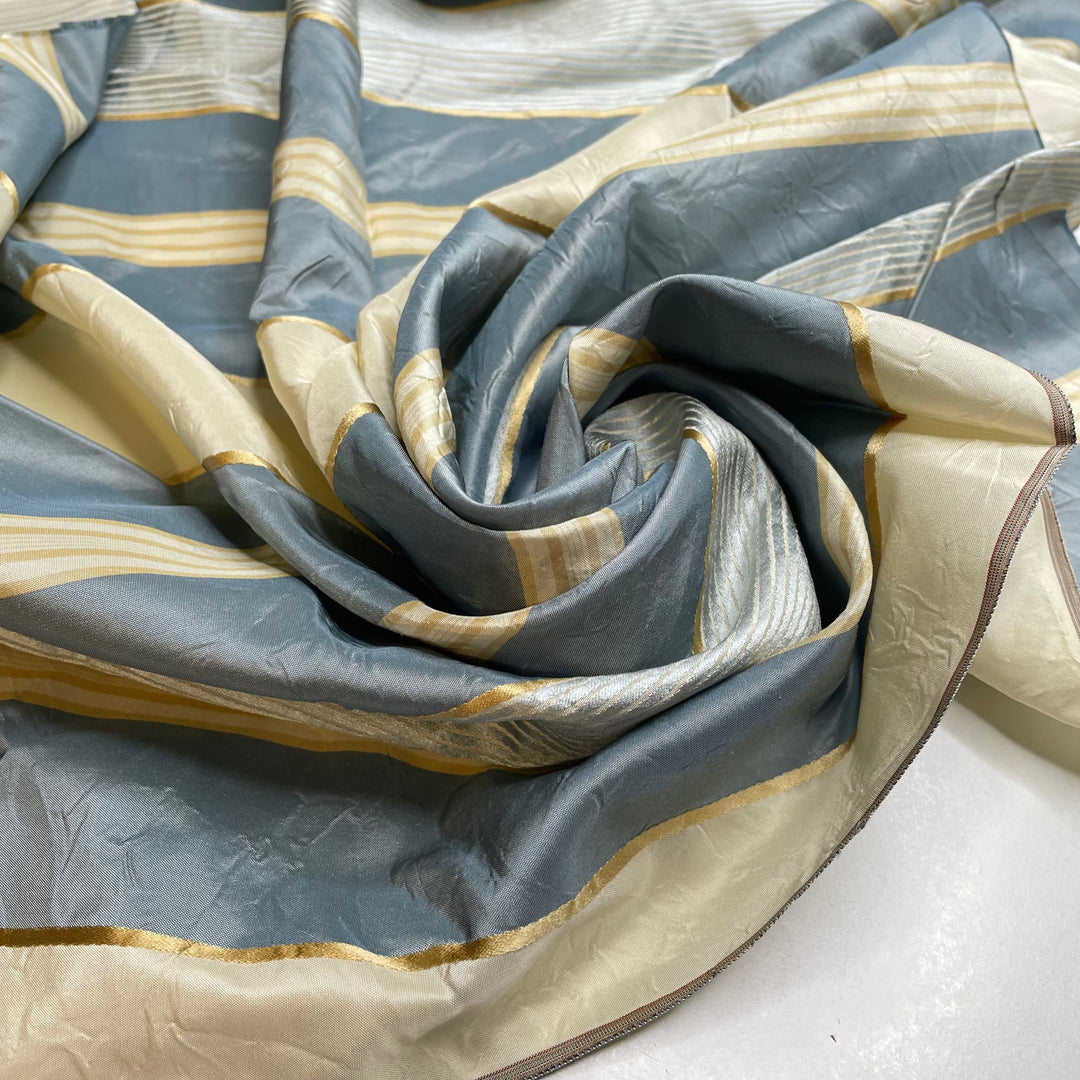 Toothpaste Fakeout - Silk Woven - Cream/Blue Stripes - 0.65M Bundle