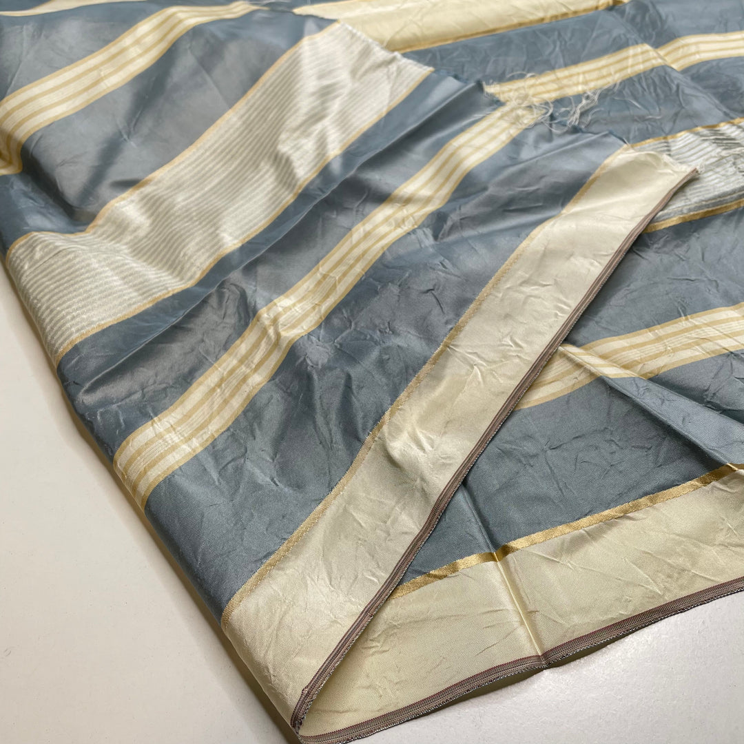 Toothpaste Fakeout - Silk Woven - Cream/Blue Stripes - 0.65M Bundle
