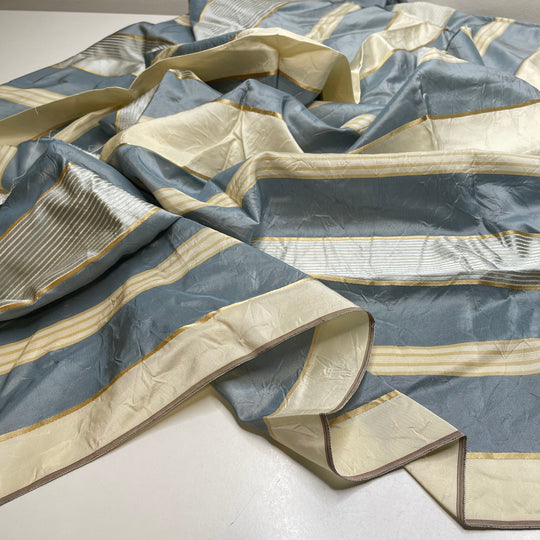 Toothpaste Fakeout - Silk Woven - Cream/Blue Stripes - 0.65M Bundle