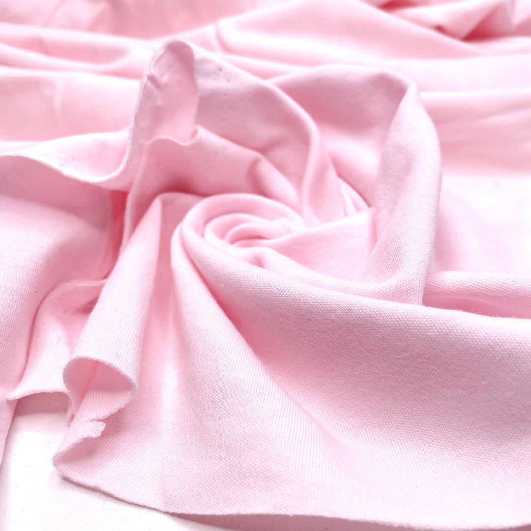 Cherry Blossom Walks - Rib Knit Cotton Blend Knit - Light Pink - Bundles