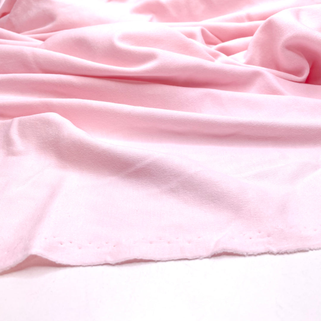 Cherry Blossom Walks - Rib Knit Cotton Blend Knit - Light Pink - Bundles