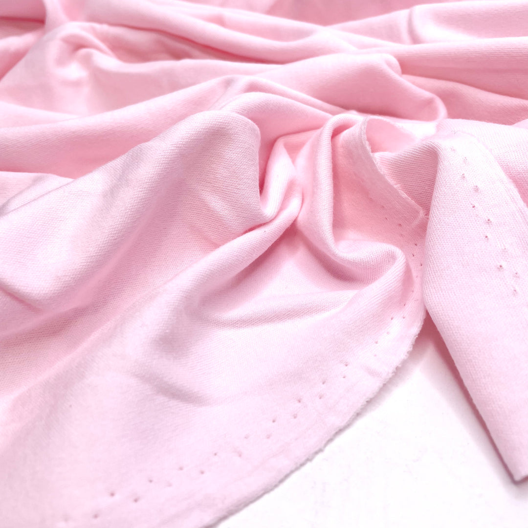 Cherry Blossom Walks - Rib Knit Cotton Blend Knit - Light Pink - Bundles