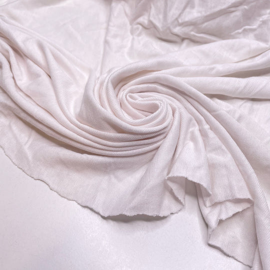 Up In The Air - Jersey Bamboo Blend Knit - White - 1.3M Bundle