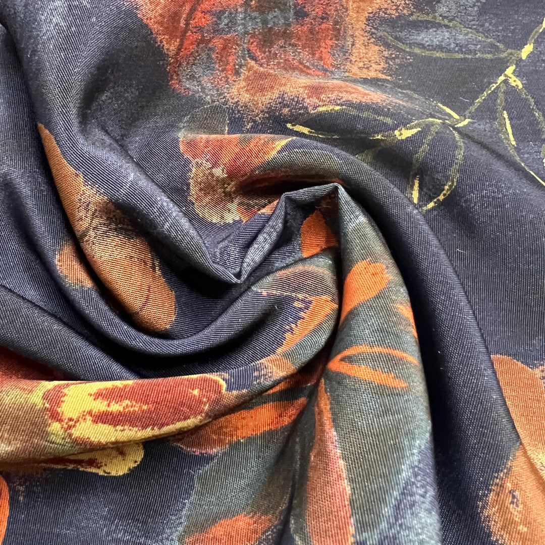 Wrap It Up Baby - Poly Woven - Navy/Red Floral - 1.3M Bundle