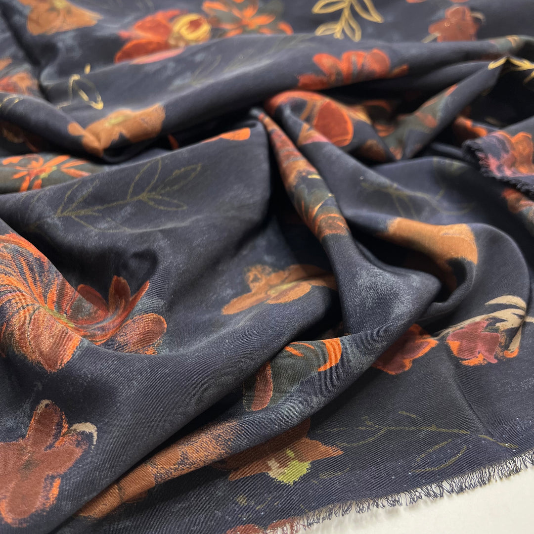 Wrap It Up Baby - Poly Woven - Navy/Red Floral - 1.3M Bundle