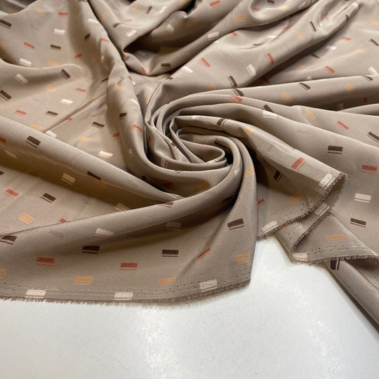 Himalayan Pink Salt Caramel - Poly Woven - Beige Polka Dots - 3M Bundle
