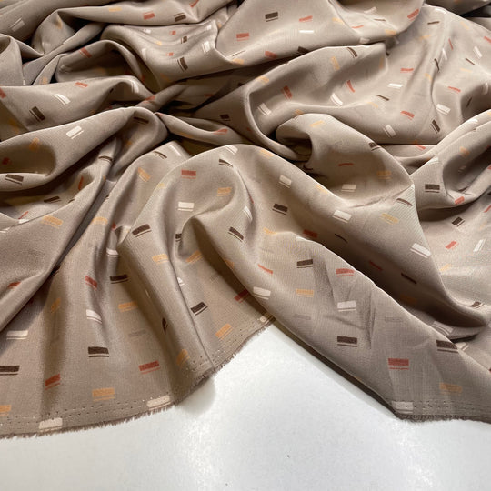 Himalayan Pink Salt Caramel - Poly Woven - Beige Polka Dots - 3M Bundle