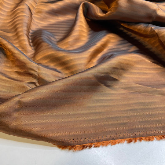 UB - Two Toned Moonstone - Poly Woven - Dark Brown/Green Stripes - 5M Bundle