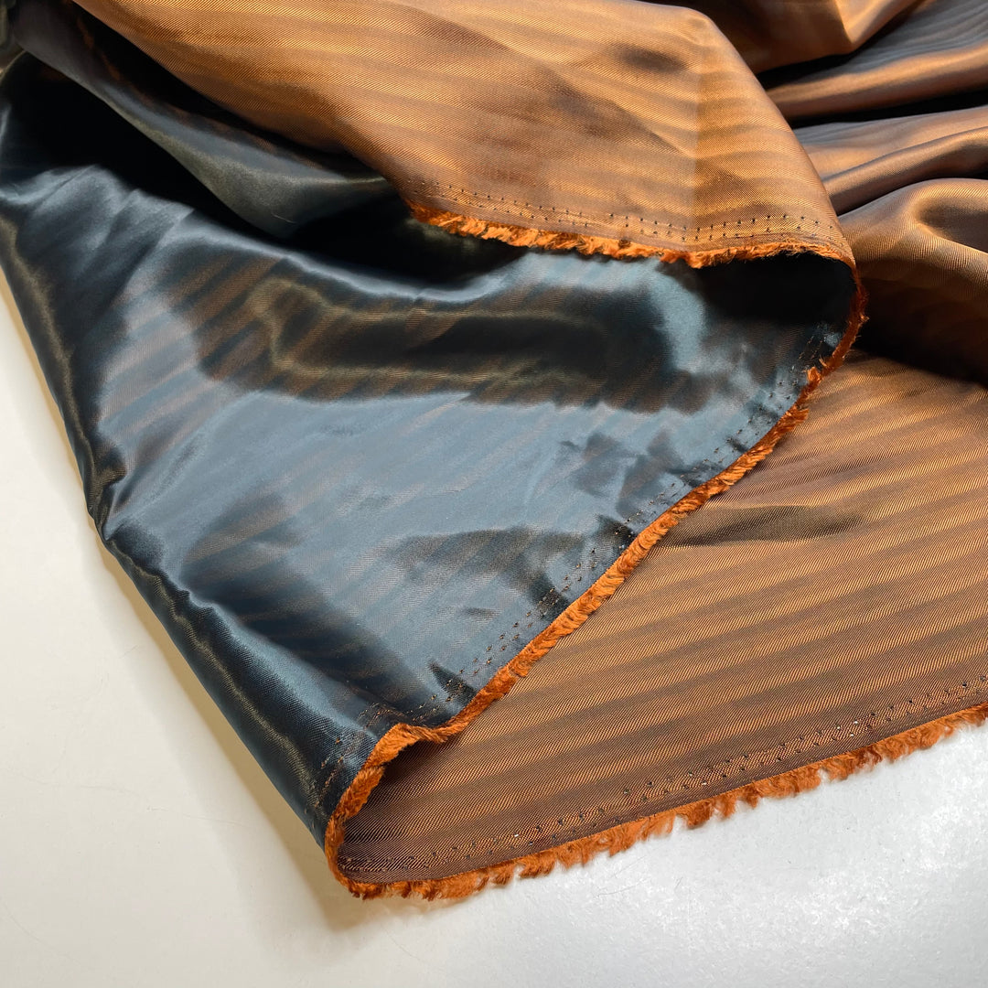 UB - Two Toned Moonstone - Poly Woven - Dark Brown/Green Stripes - 5M Bundle