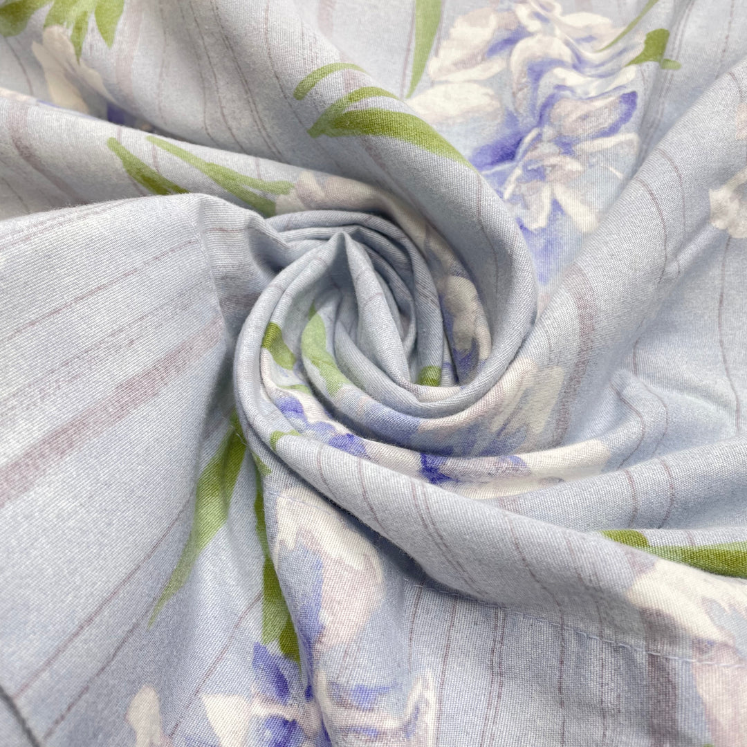 Nana Pyjama Party - Cotton Woven - Light Blue Multi Floral - 2.5M Bundle