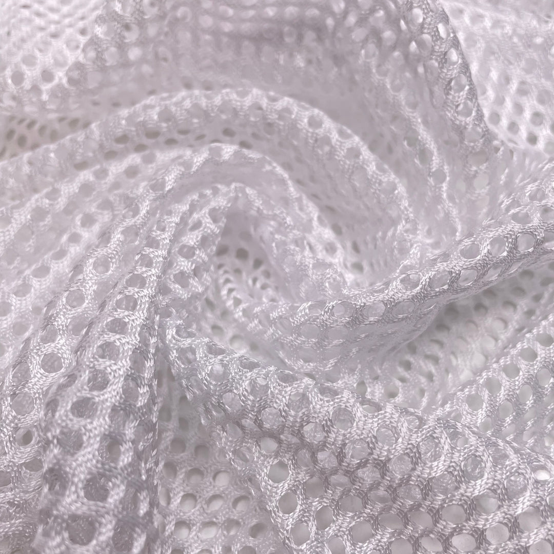 Sporty Jams - Mesh Poly Knit - White - 2.5M Bundle