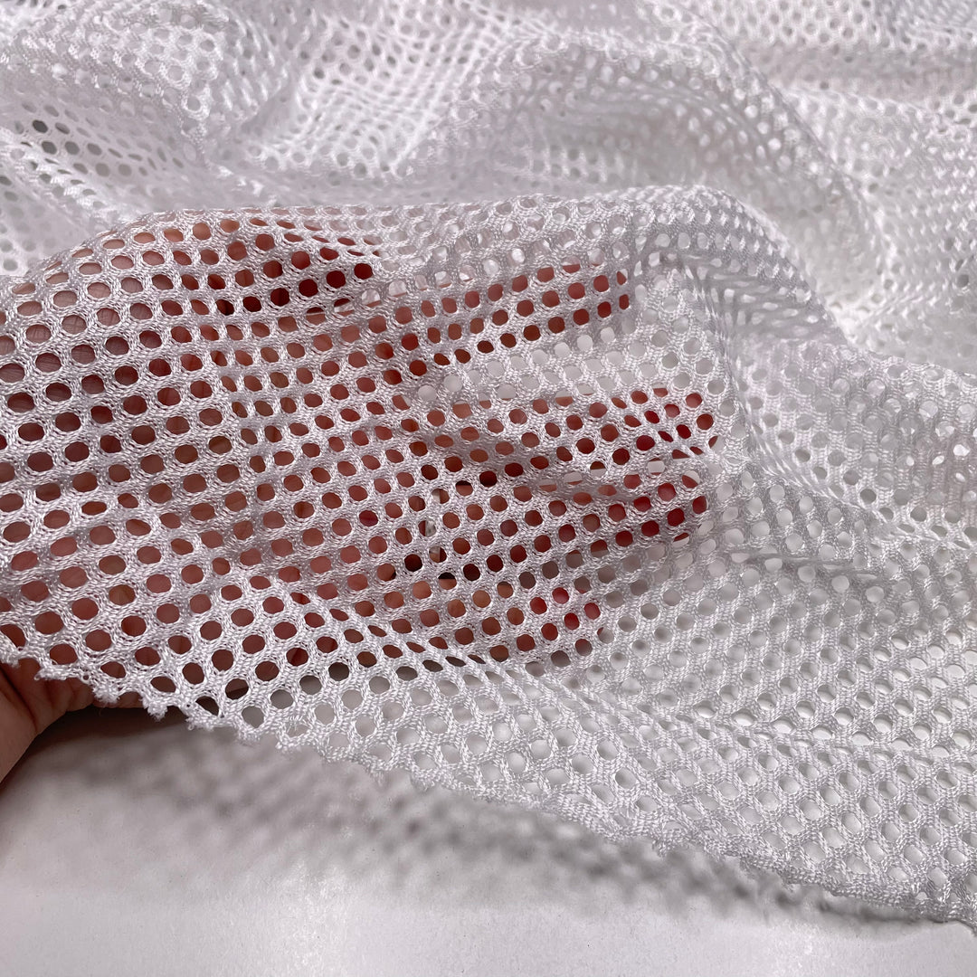 Sporty Jams - Mesh Poly Knit - White - 2.5M Bundle
