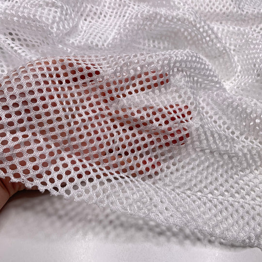Sporty Jams - Mesh Poly Knit - White - 2.5M Bundle