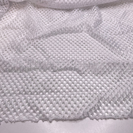 Sporty Jams - Mesh Poly Knit - White - 2.5M Bundle