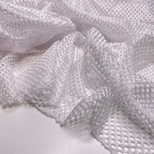 Sporty Jams - Mesh Poly Knit - White - 2.5M Bundle