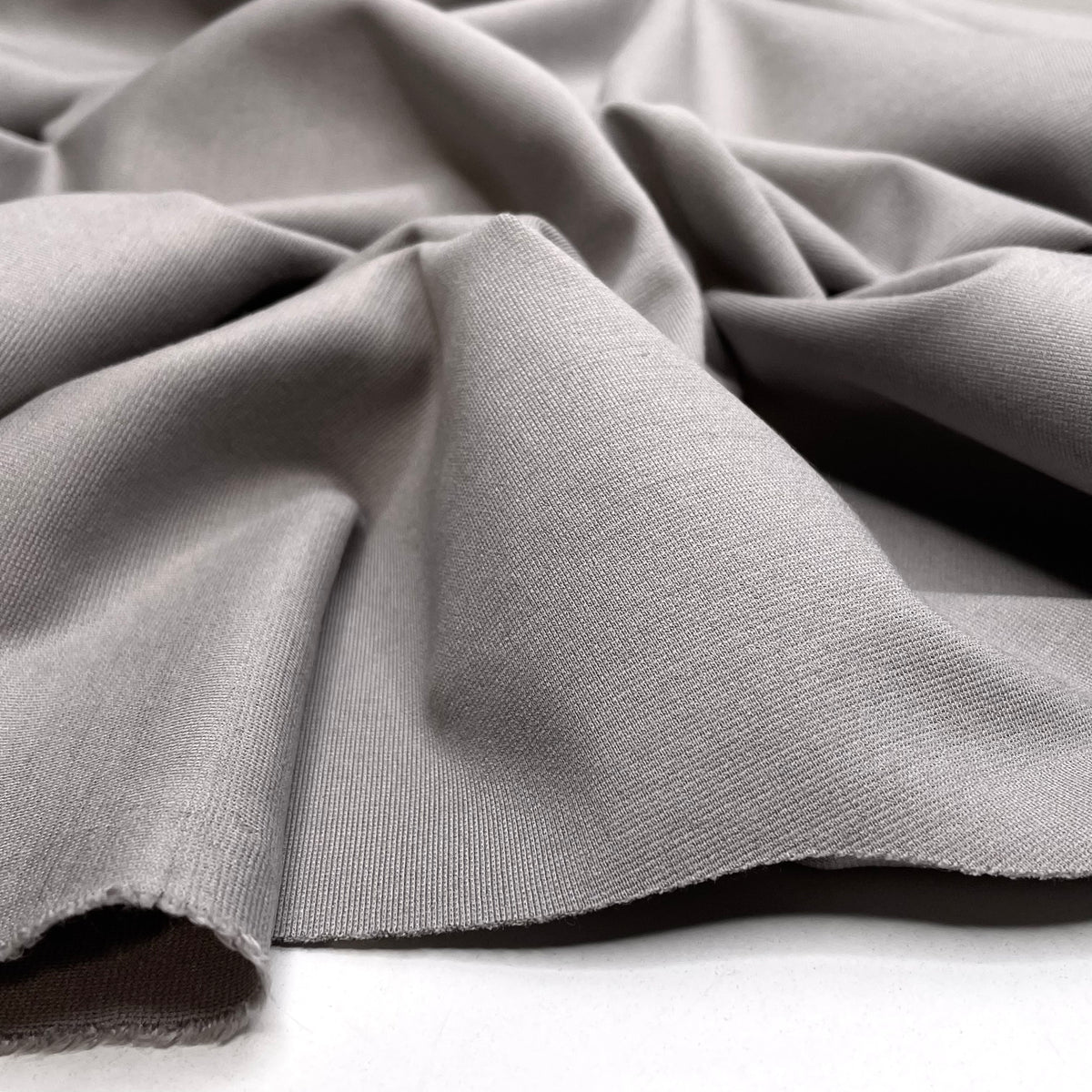 Oyster - Ponte Cotton Blend Knit - Light Grey - 2M Bundle