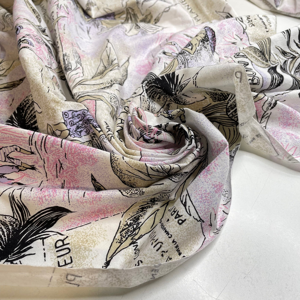 Time To Harvest - Cotton Woven - White Multi Graphic - 3M Bundle