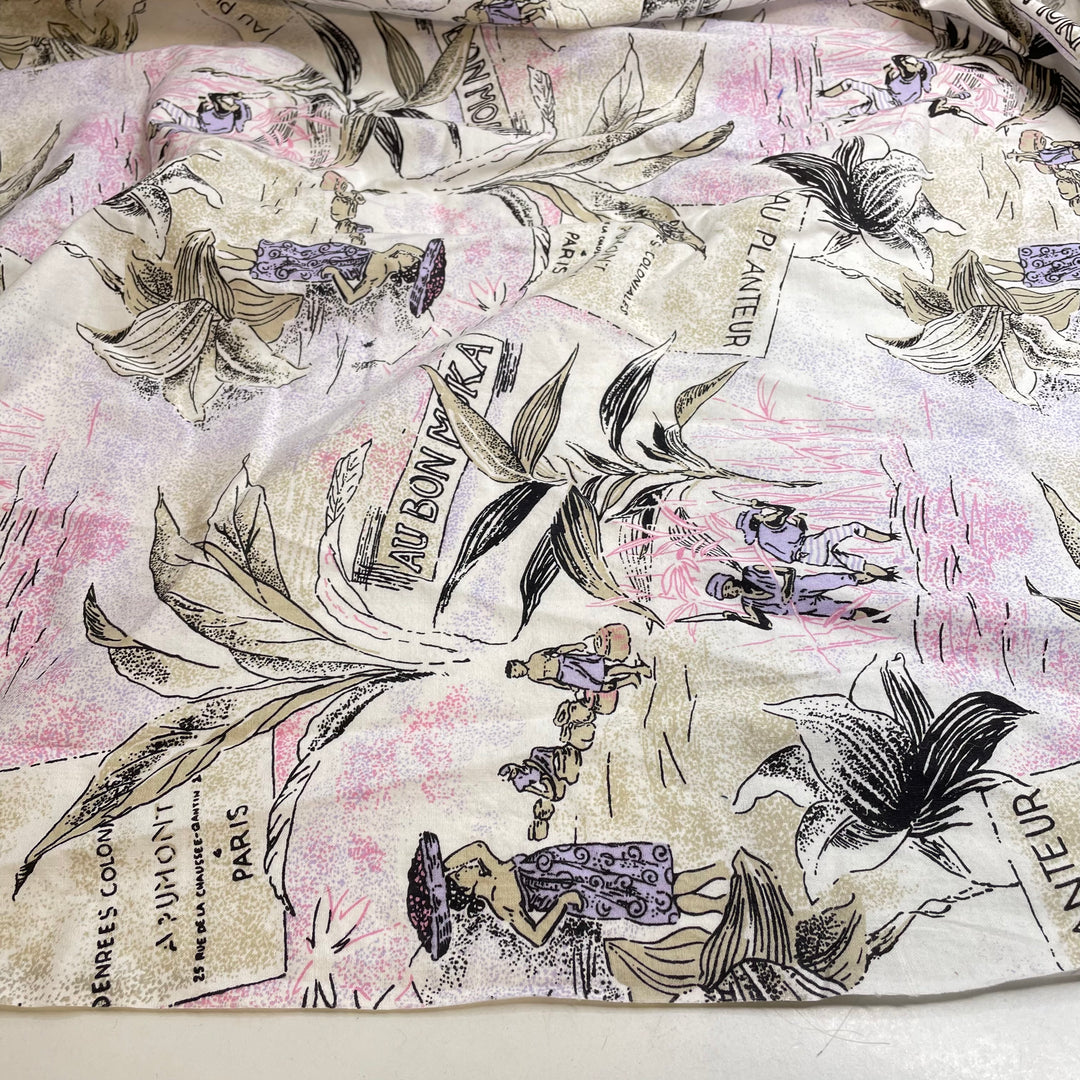 Time To Harvest - Cotton Woven - White Multi Graphic - 3M Bundle