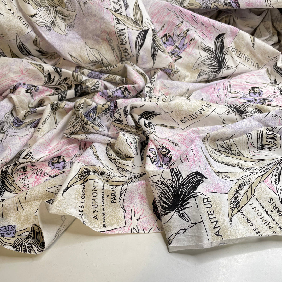 Time To Harvest - Cotton Woven - White Multi Graphic - 3M Bundle