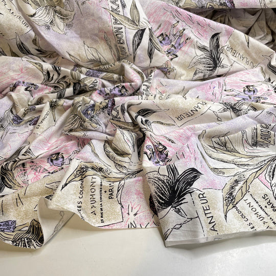Time To Harvest - Cotton Woven - White Multi Graphic - 3M Bundle