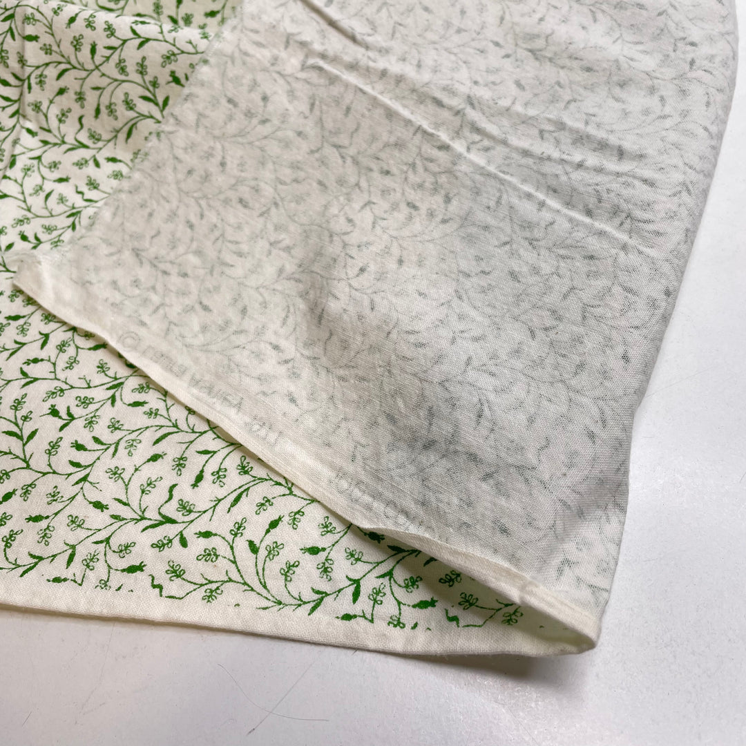 Vertical Forests - Cotton Woven - White/Green Floral - 0.8M Bundle