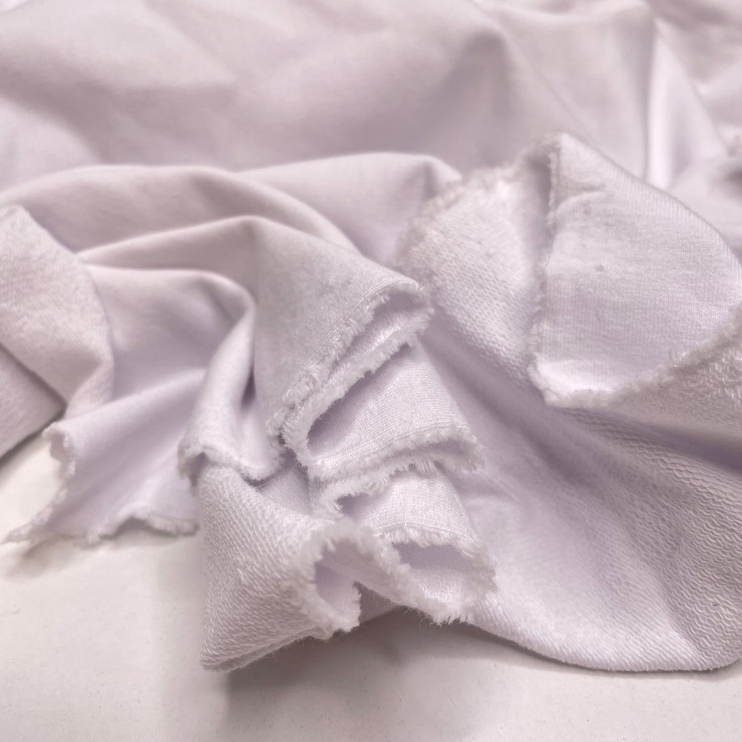 Towards The Light - French Terry Cotton Blend Knit - White - 0.8M Bundle