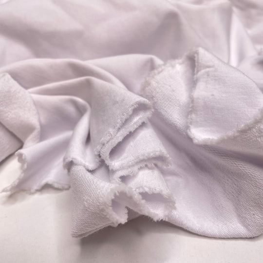 Towards The Light - French Terry Cotton Blend Knit - White - 0.8M Bundle