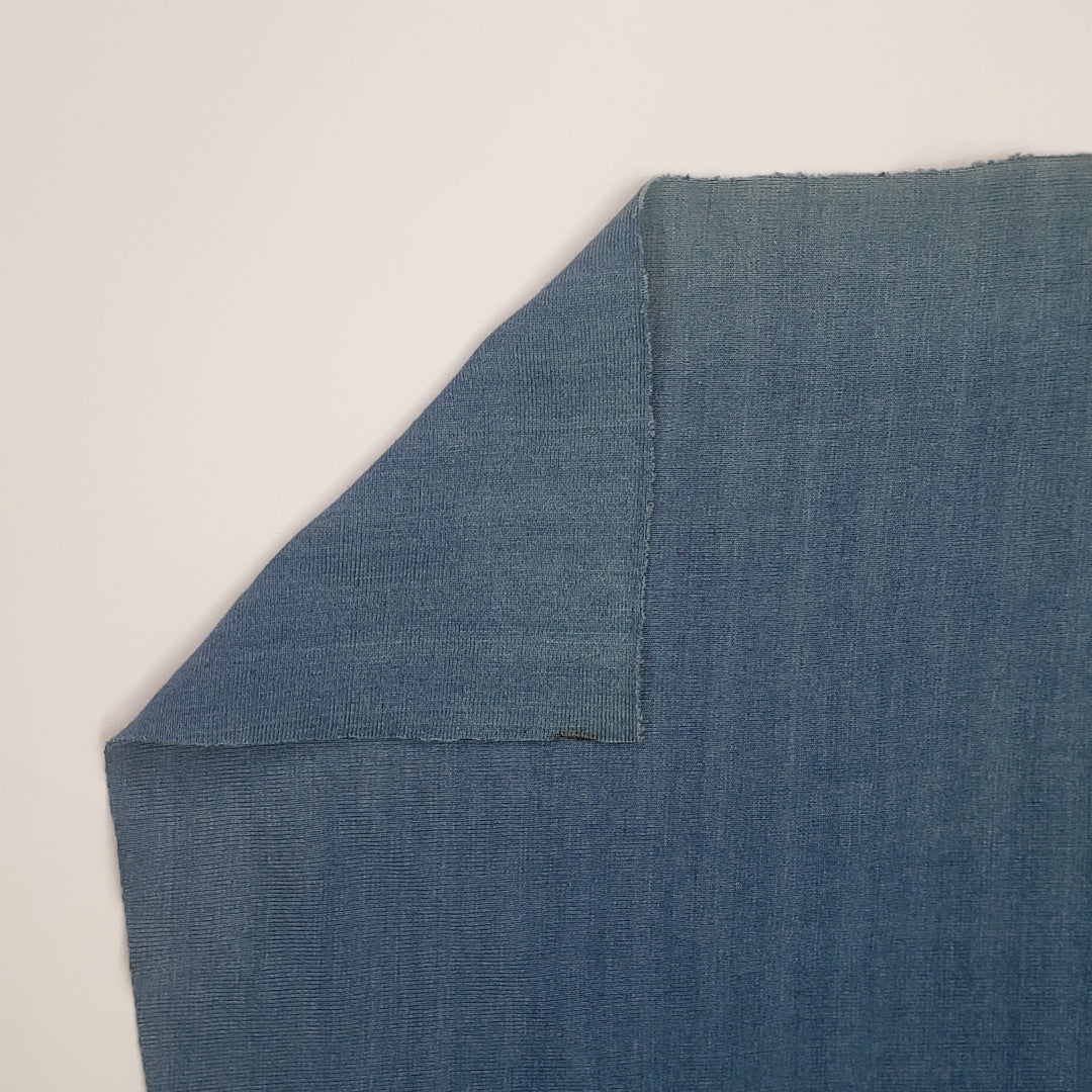 Blue Cheese Charcuterie  - Hemp Knit - Blue - 1/2 Meter - FABCYCLE Deadstock and Sustainble Fabrics and Sewing Supplies (4670717558897)