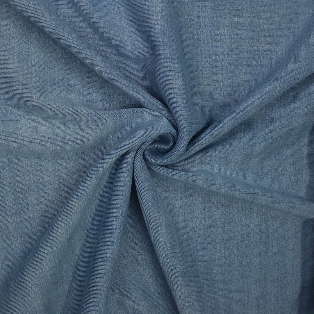 Blue Cheese Charcuterie  - Hemp Knit - Blue - 1/2 Meter - FABCYCLE Deadstock and Sustainble Fabrics and Sewing Supplies (4670717558897)