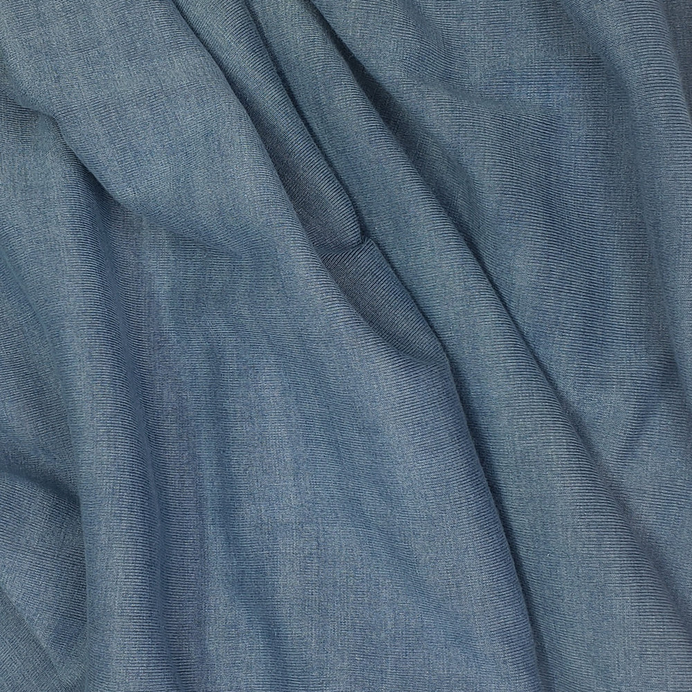 Blue Cheese Charcuterie  - Hemp Knit - Blue - 1/2 Meter - FABCYCLE Deadstock and Sustainble Fabrics and Sewing Supplies (4670717558897)