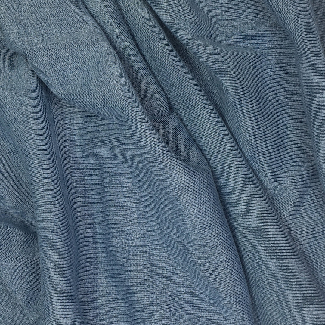 Blue Cheese Charcuterie  - Hemp Knit - Blue - 1/2 Meter - FABCYCLE Deadstock and Sustainble Fabrics and Sewing Supplies (4670717558897)