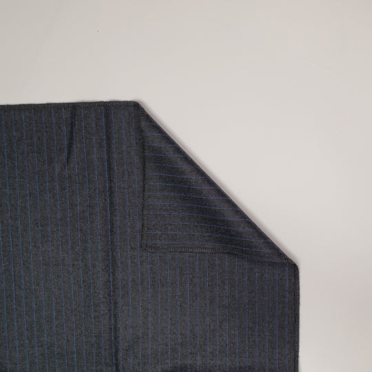 Premium Charcoal Flames - Wool Woven - Grey Pinstripe - 0.92M Bundle - FABCYCLE Deadstock and Sustainble Fabrics and Sewing Supplies (4670197530737)