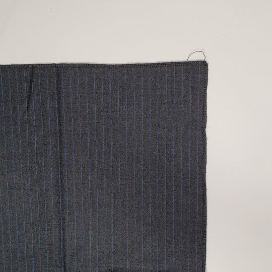 Premium Charcoal Flames - Wool Woven - Grey Pinstripe - 0.92M Bundle - FABCYCLE Deadstock and Sustainble Fabrics and Sewing Supplies (4670197530737)