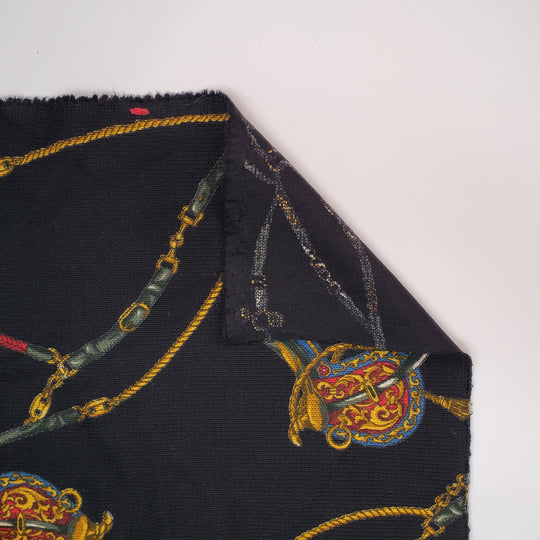 A Sweater For Sea Biscuit - Cotton Knit - Black Multi Horse Bridles Jockey Hats - 3M Bundle - FABCYCLE Deadstock and Sustainble Fabrics and Sewing Supplies (4671187812465)
