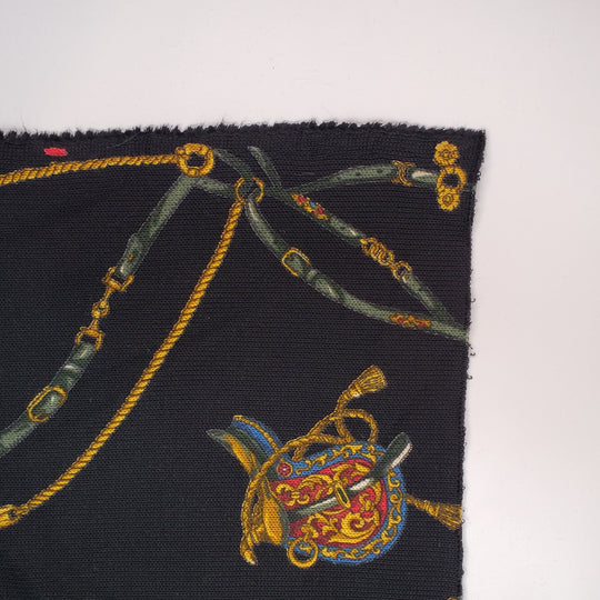 A Sweater For Sea Biscuit - Cotton Knit - Black Multi Horse Bridles Jockey Hats - 3M Bundle - FABCYCLE Deadstock and Sustainble Fabrics and Sewing Supplies (4671187812465)